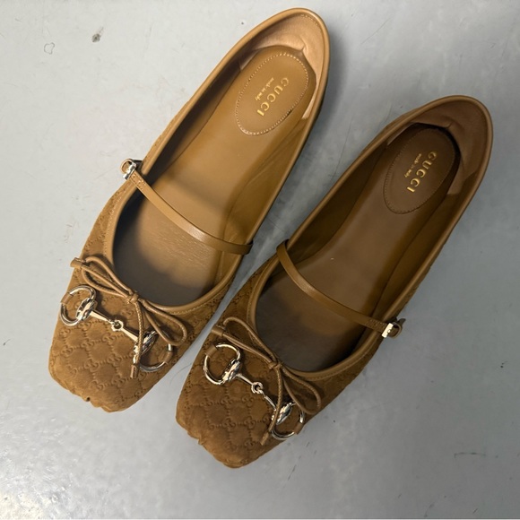 Gucci Horsebit Suede Ballet Flat (Women) - Picture 3 of 7